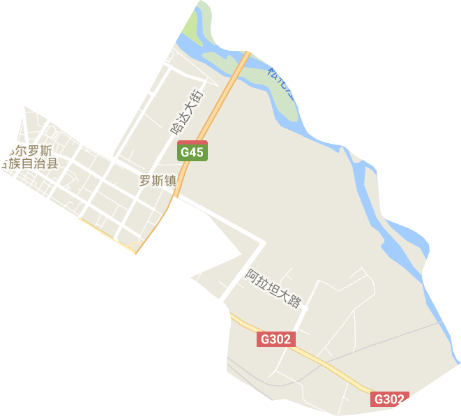 前郭尔罗斯镇电子地图