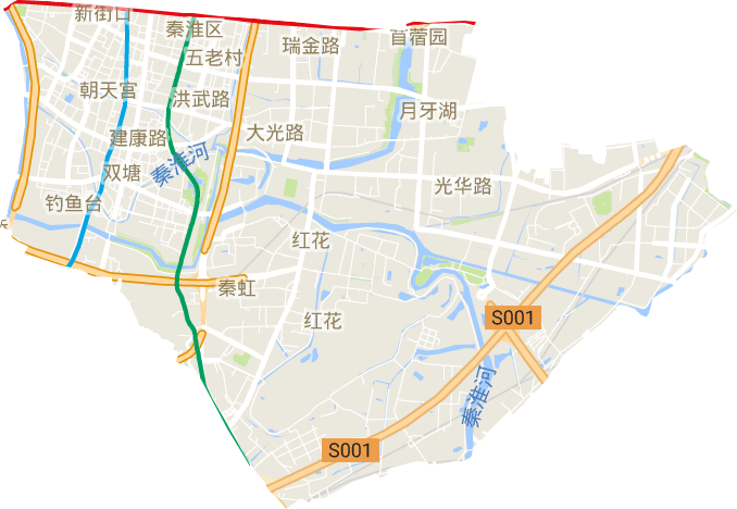 秦淮区电子地图
