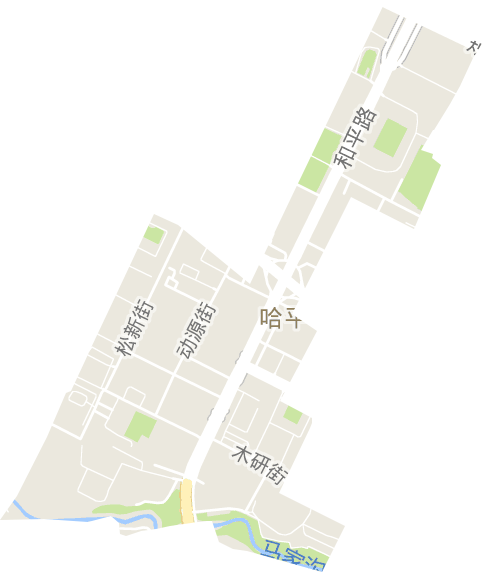 哈平路街道电子地图