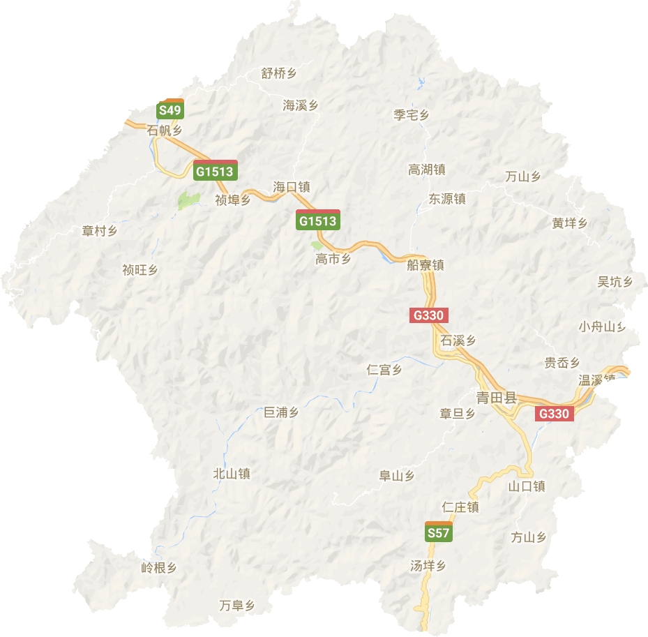 青田县电子地图