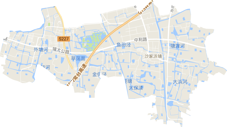 沙家浜镇电子地图