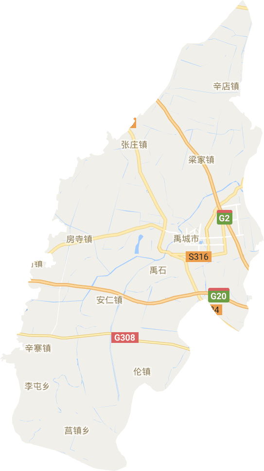 禹城市电子地图