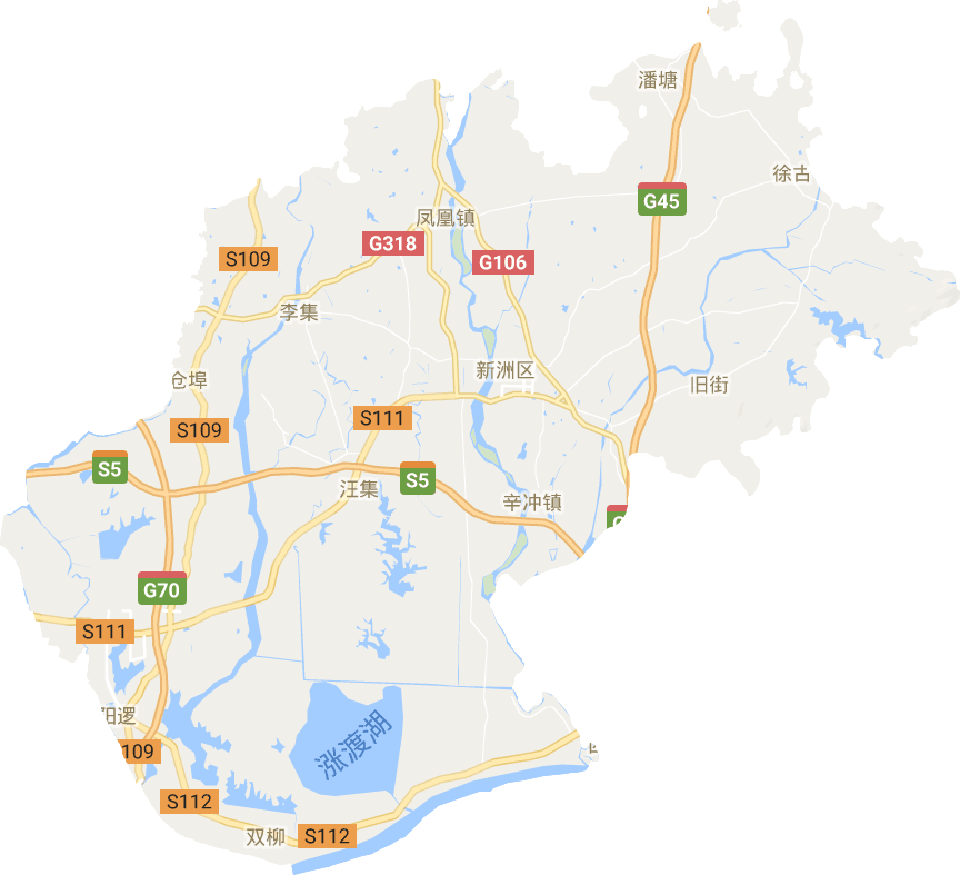新洲区电子地图