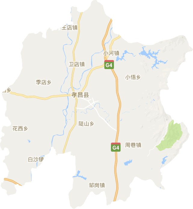 孝昌县电子地图