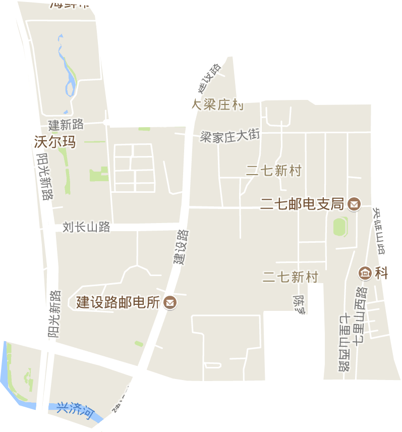 二七街道电子地图