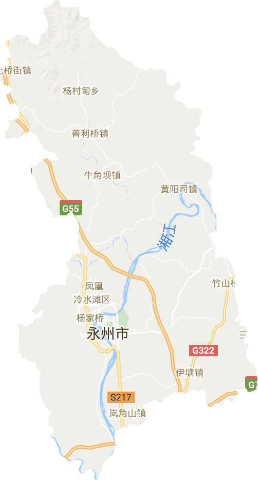 冷水滩区电子地图