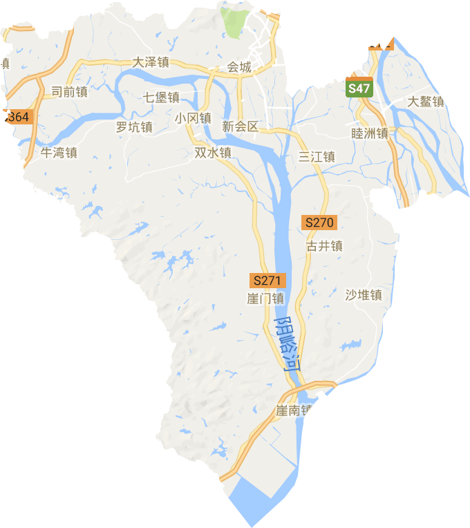 新会区电子地图