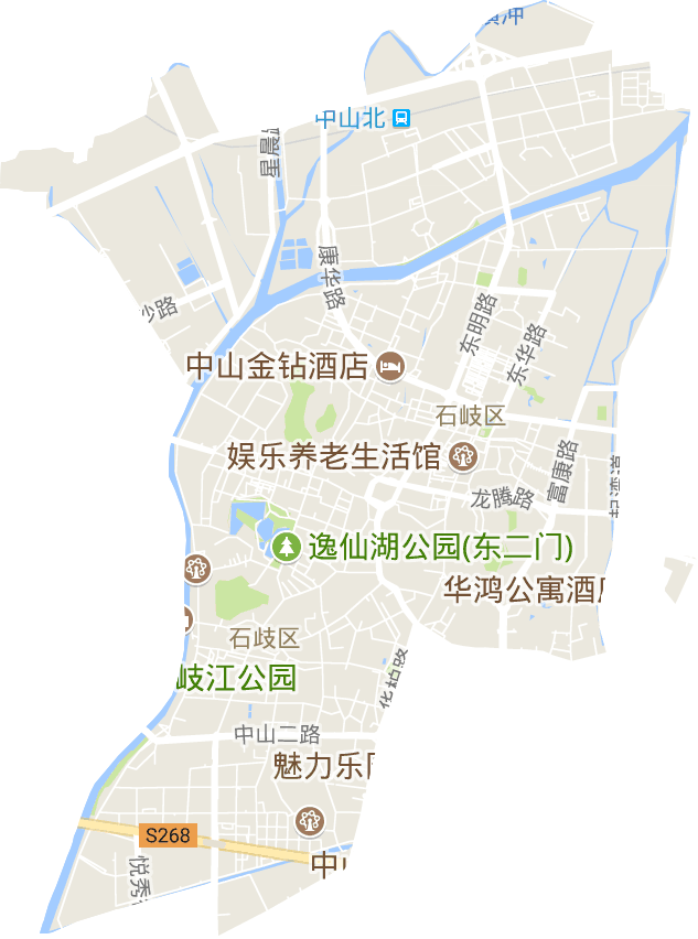 石岐区街道电子地图
