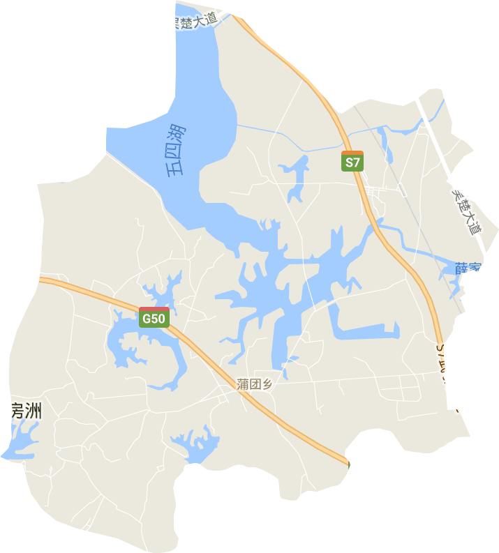 蒲团乡电子地图