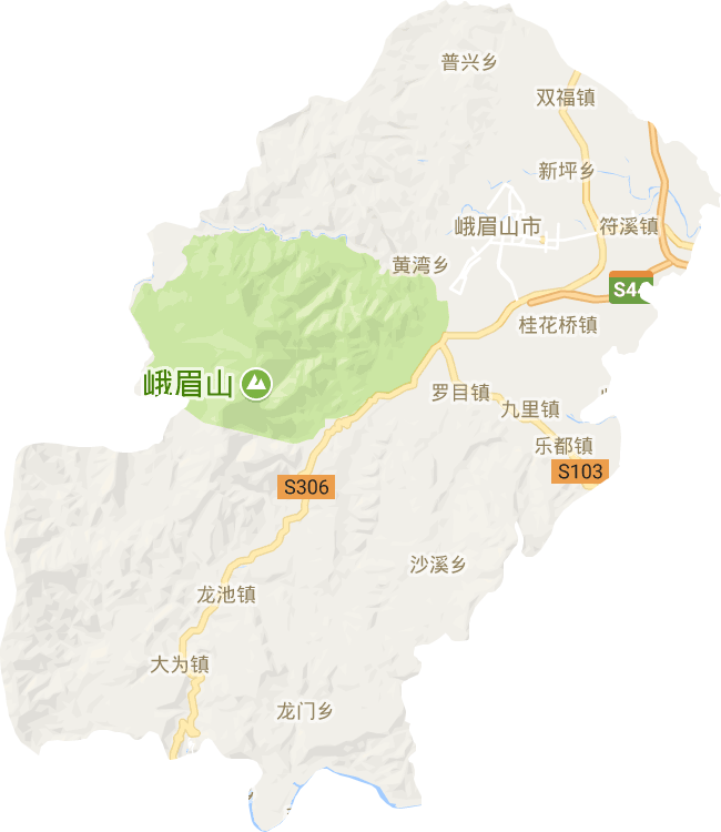 峨眉山市电子地图