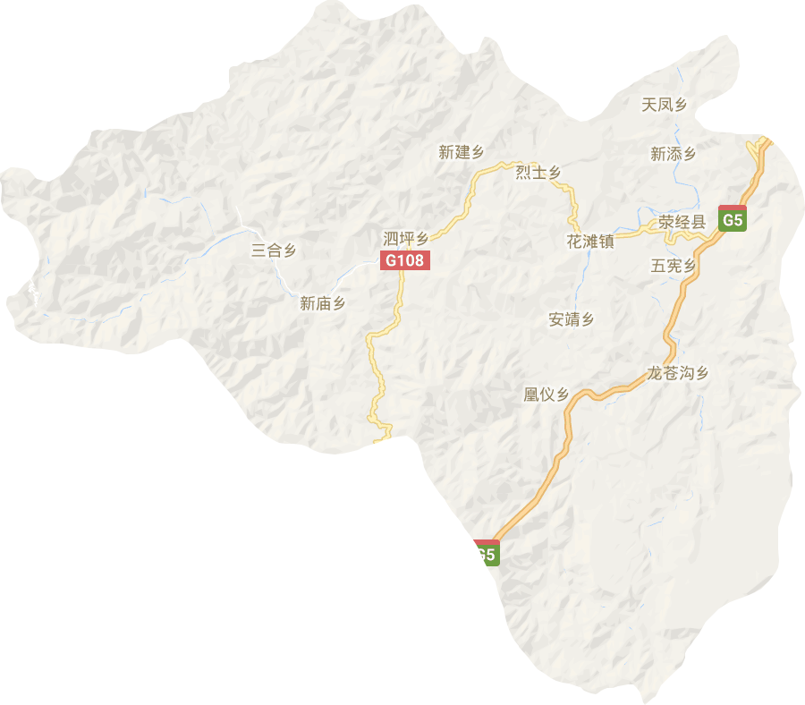 荥经县电子地图