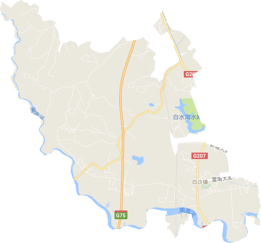 白沙镇电子地图