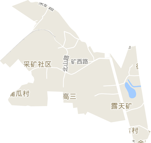 露天矿街道电子地图