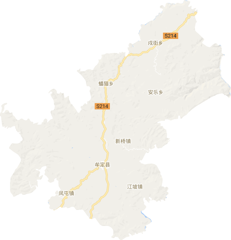 牟定县电子地图