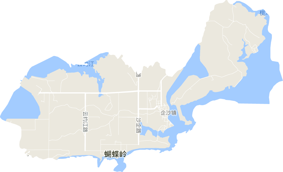 企沙镇电子地图