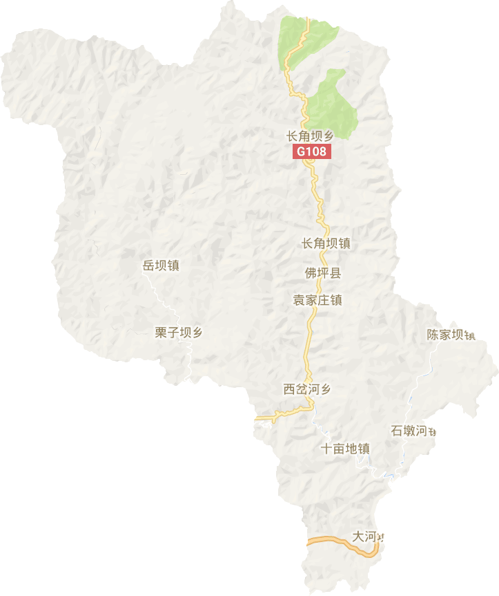 佛坪县电子地图