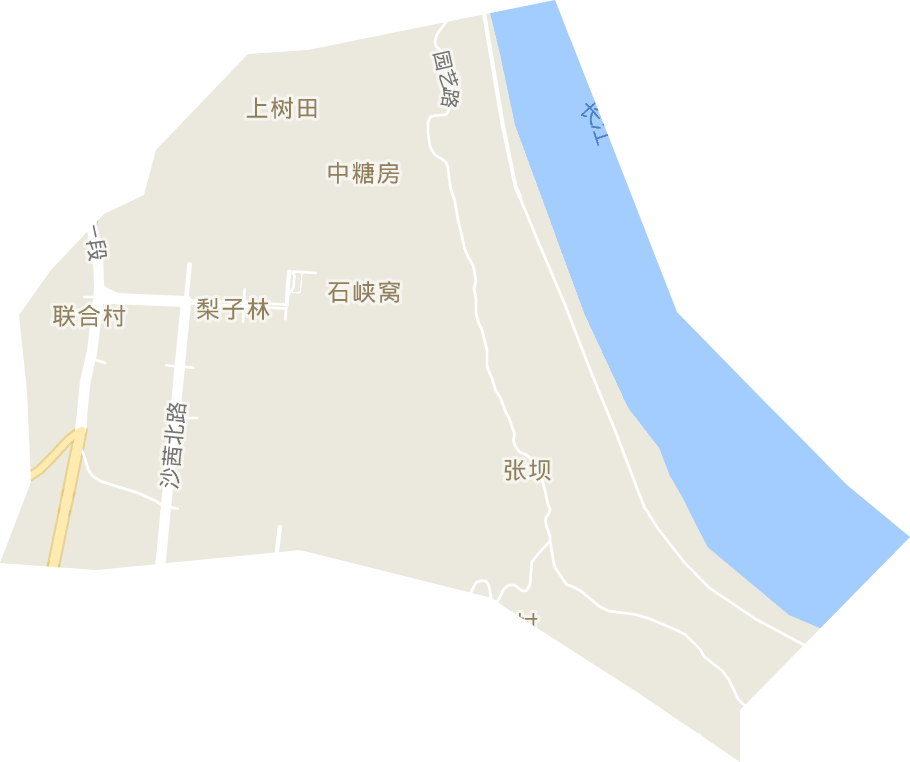 张坝景区办事处电子地图