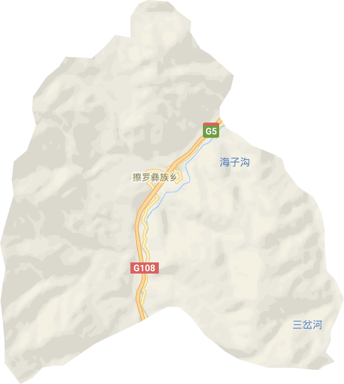 擦罗彝族乡电子地图