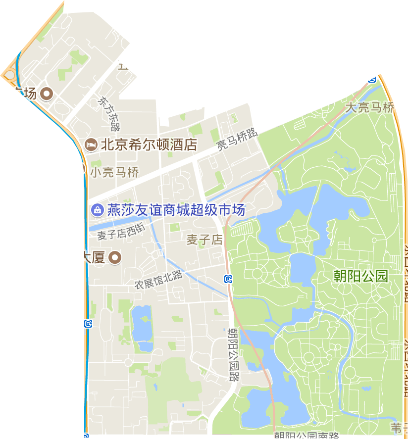 麦子店街道电子地图