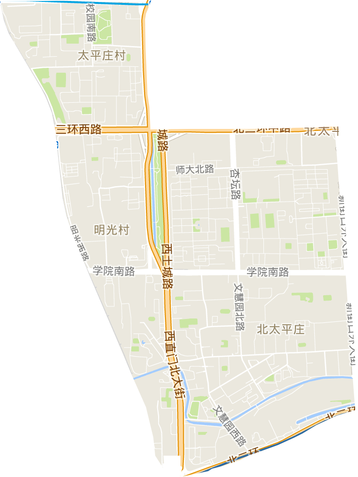 北太平庄街道电子地图
