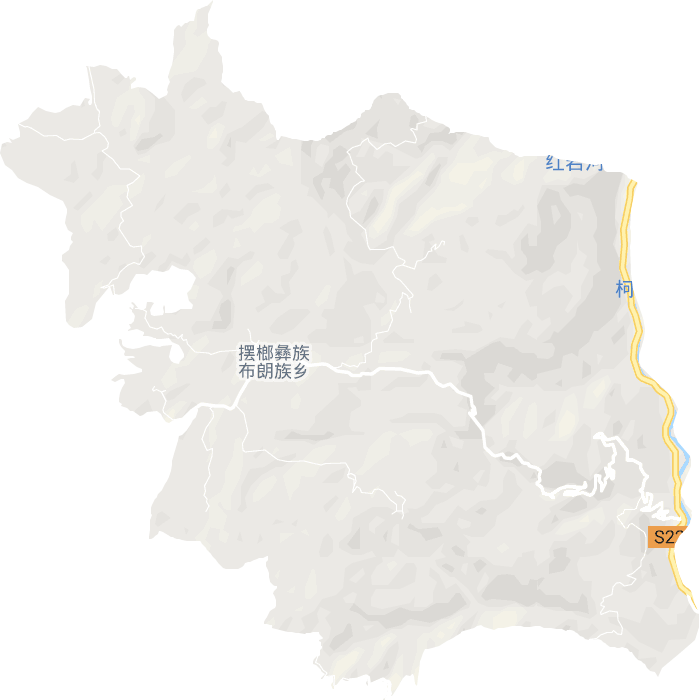 摆榔彝族布朗族乡电子地图
