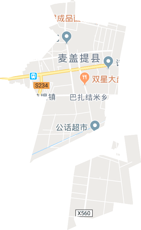 麦盖提镇电子地图