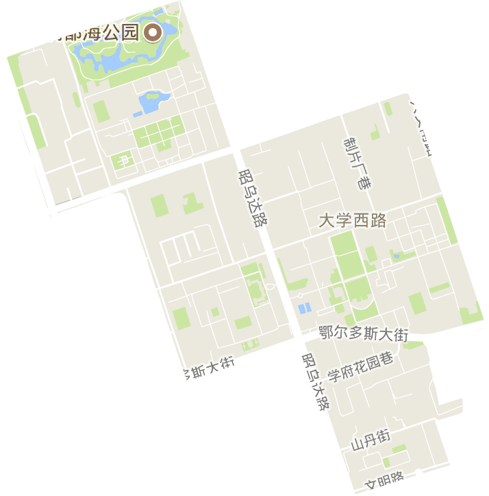 大学西路街道电子地图
