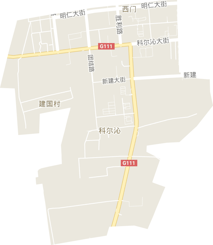 科尔沁街道电子地图