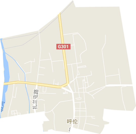 呼伦街道电子地图