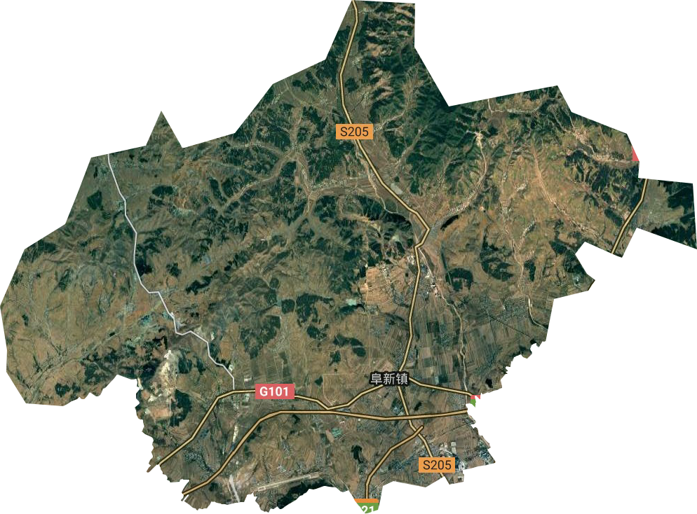 阜新镇卫星图