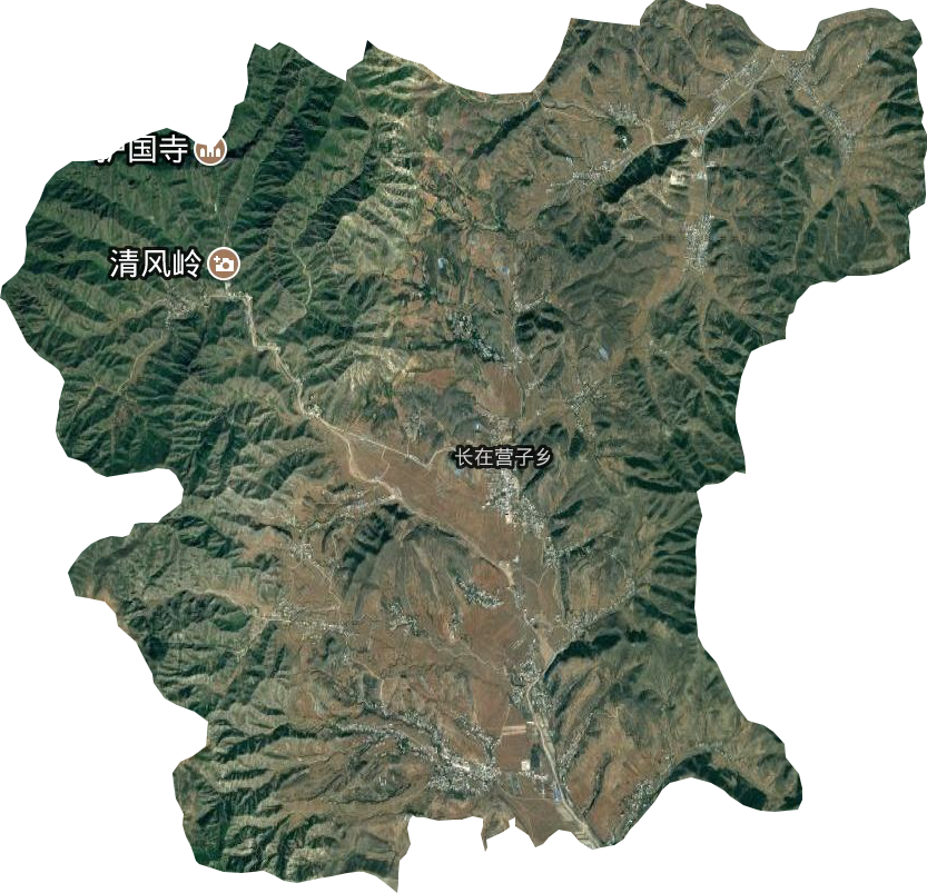 长在营子乡卫星图