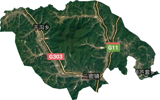 二密镇卫星图