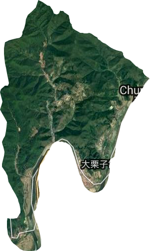 大栗子街道卫星图