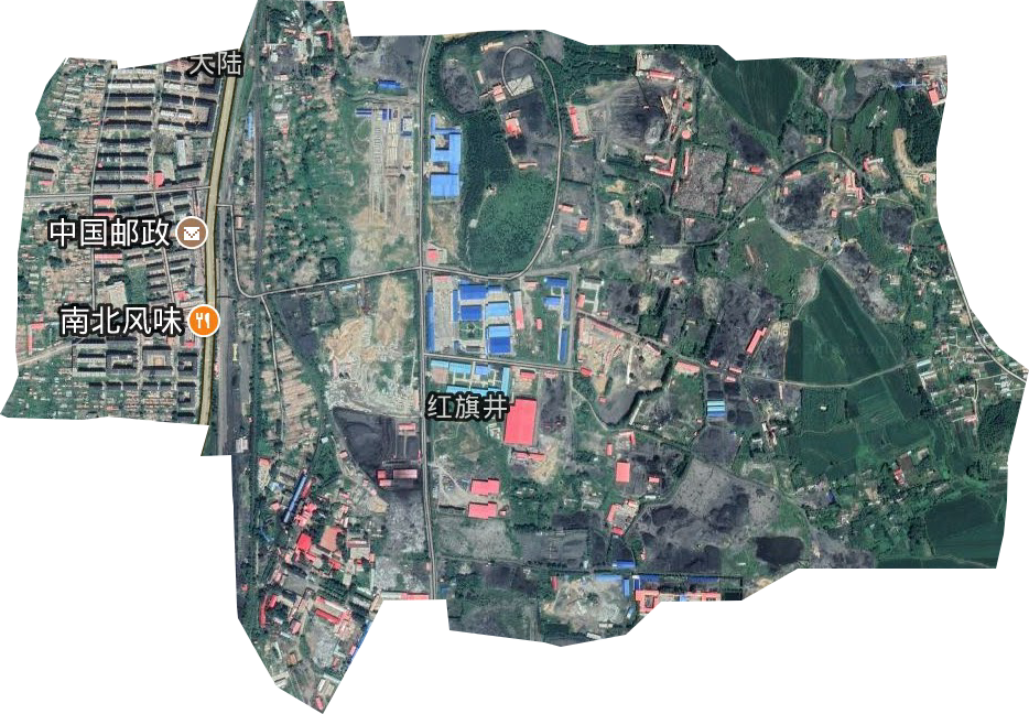 大陆街道卫星图