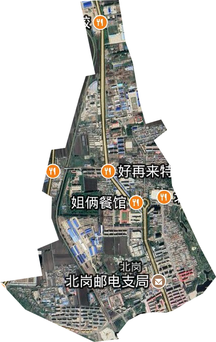 北岗街道卫星图