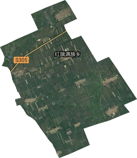 红旗乡卫星图