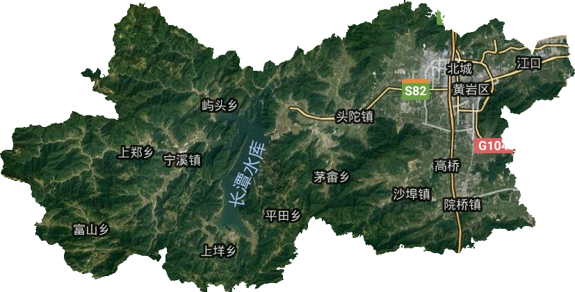黄岩区卫星图