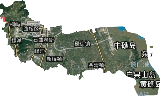 路桥区卫星图