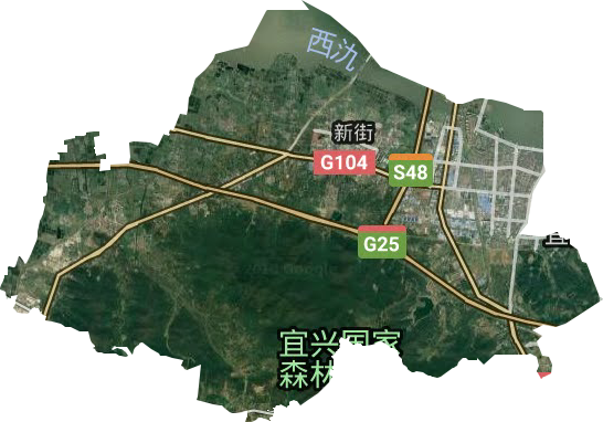 新街街道卫星图