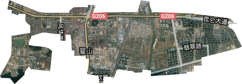 翟山街道卫星图