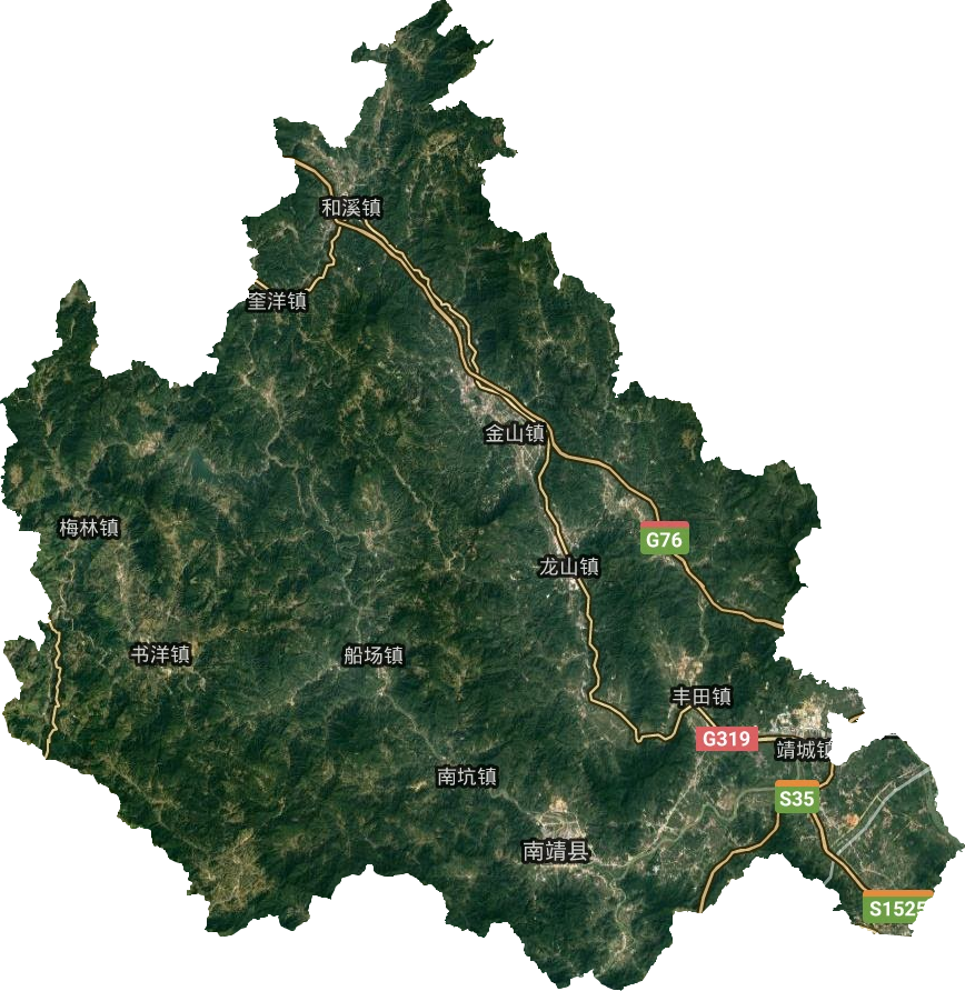 南靖县卫星图