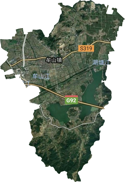 牟山镇卫星图