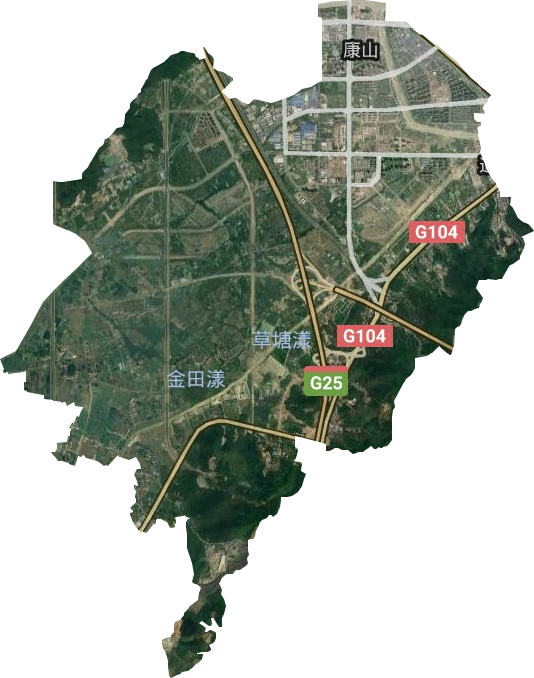 康山街道卫星图