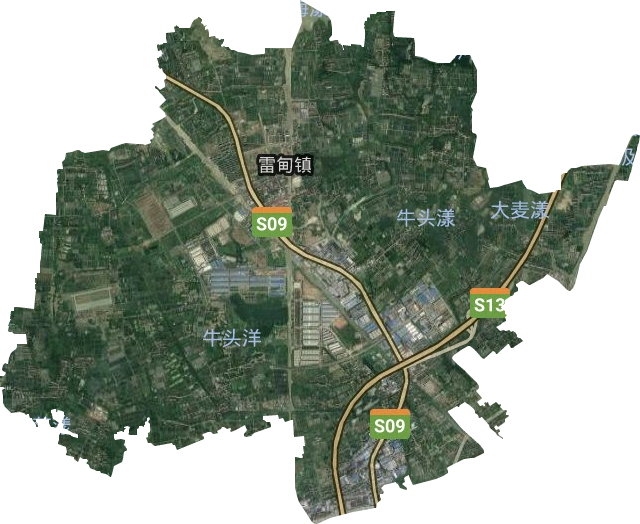 雷甸镇卫星图