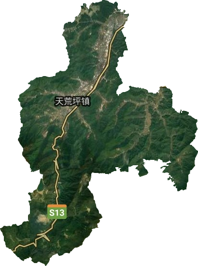 天荒坪镇卫星图