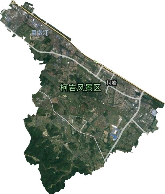 柯岩街道卫星图
