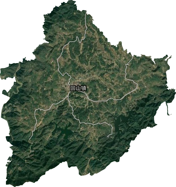 回山镇卫星图