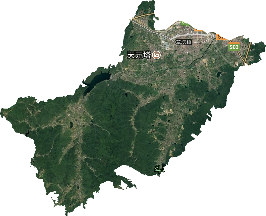 草塔镇卫星图
