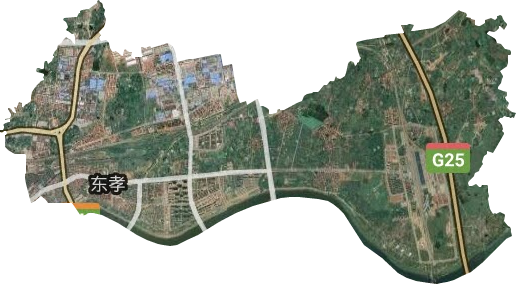 东孝街道卫星图