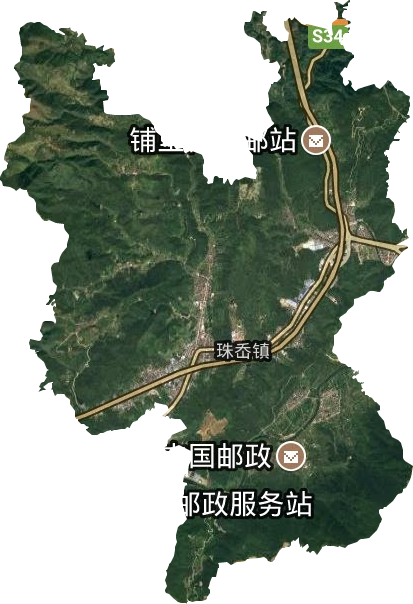 珠岙镇卫星图